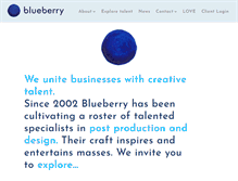 Tablet Screenshot of blueberrycreatives.co.uk